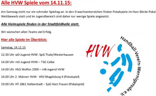 HVW Spiele am 14.11.15